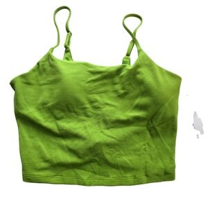 🆕️ NWT Athleta Scoop Crop Pique Tankini Swim Top Green XL Recycled Material